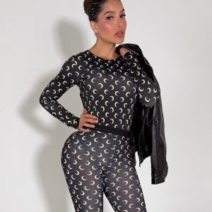 Blusa "Marina" negro/amarillo