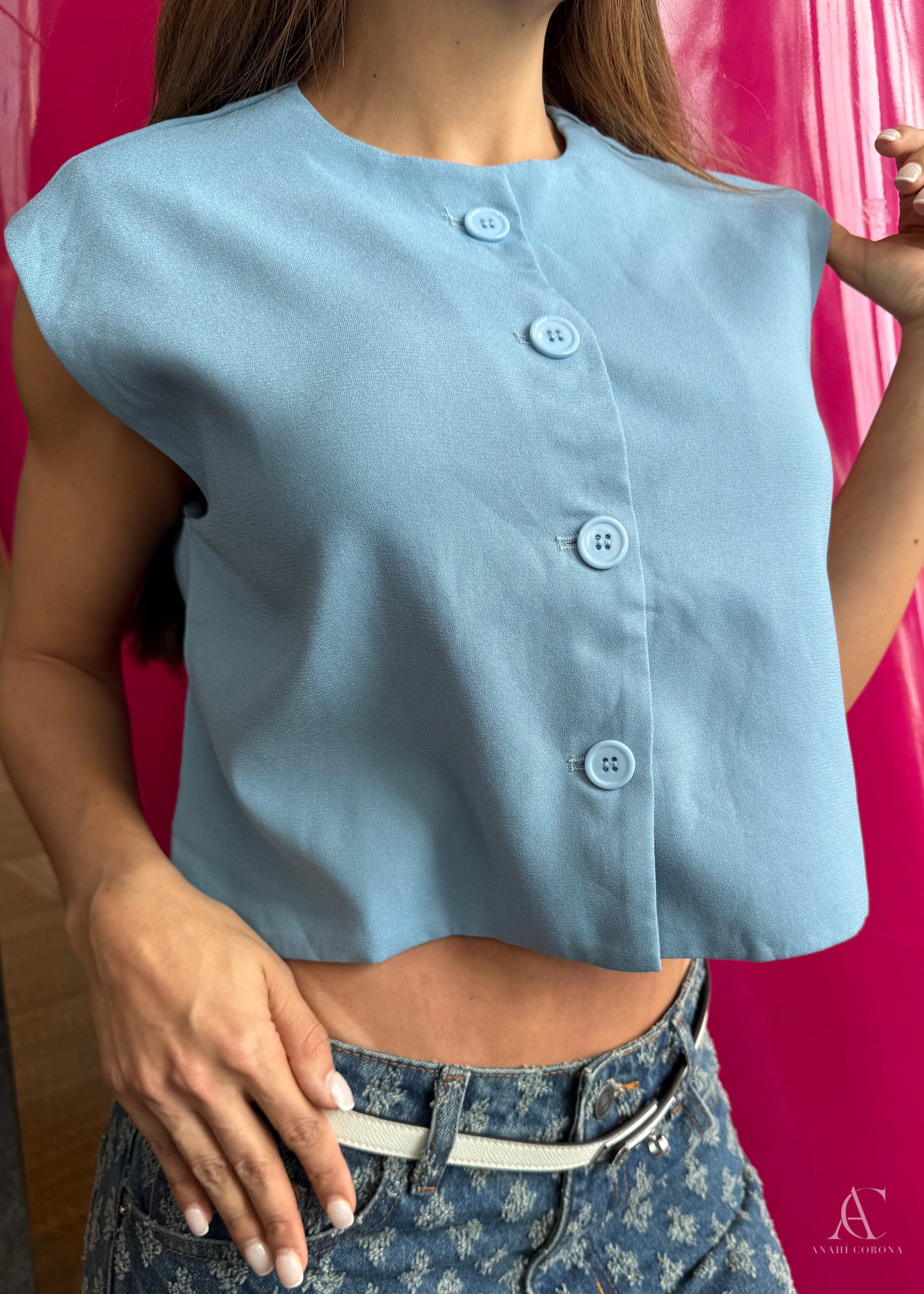 Chaleco "Tea" azul